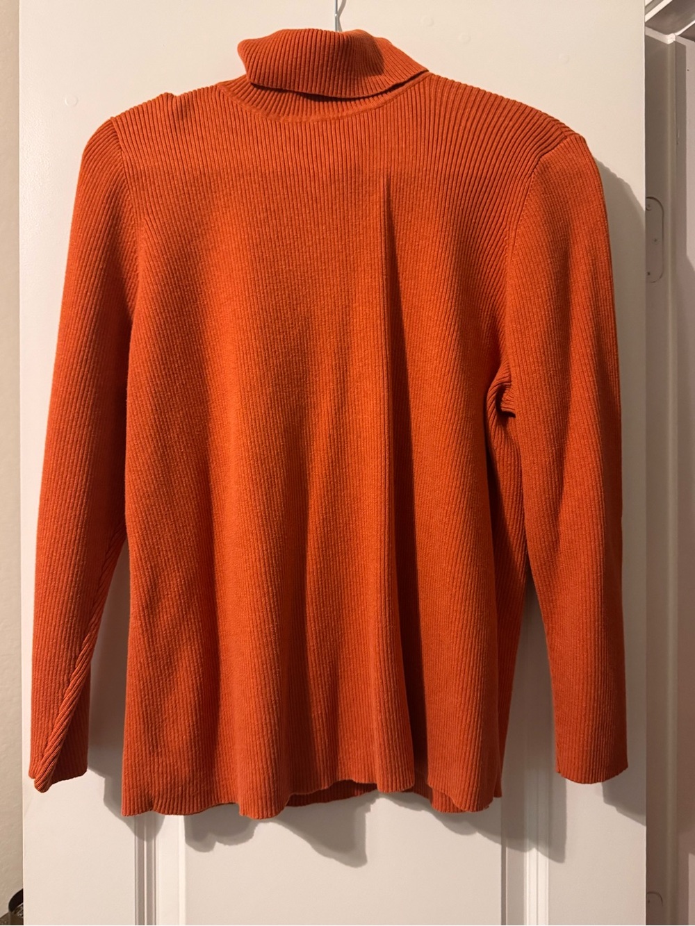 Classic Burnt Orange Turtleneck Sweater - Women's